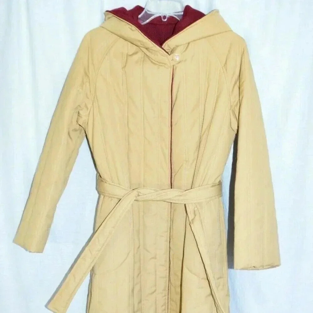 Montgomery Ward Union Made Burgundy Camel Wool